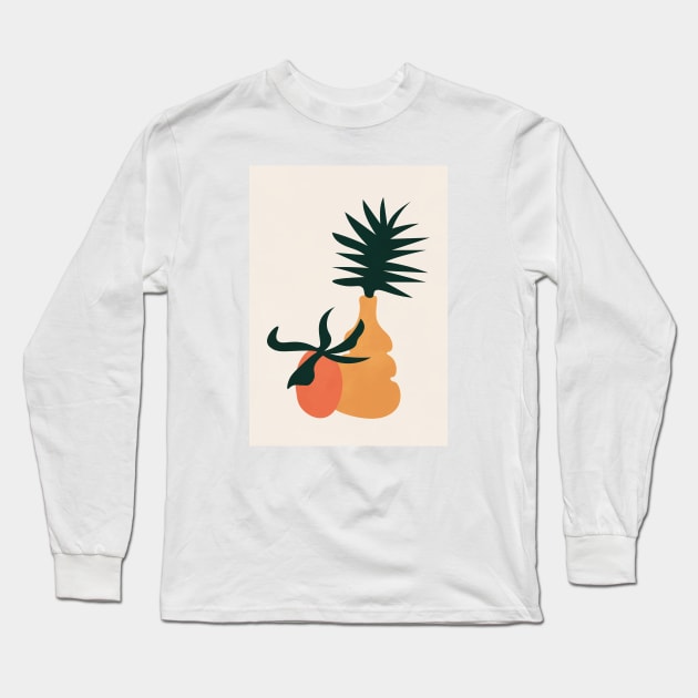 Boho Terracotta Potted Plant 2 Long Sleeve T-Shirt by Colorable